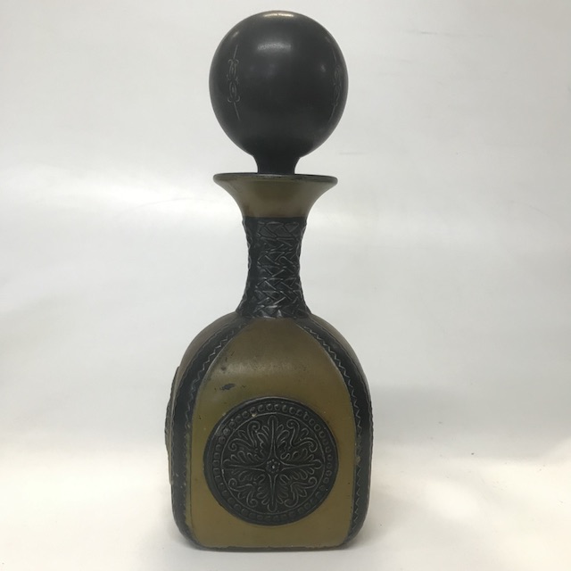 DECOR (DECANTER), 1960s Mustard Black